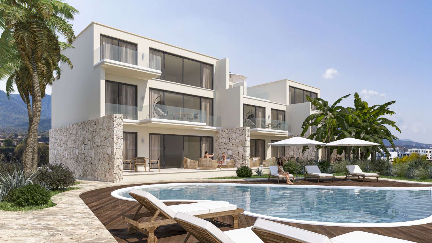 Last Two 2Bd Penthouses 75m2 + 45m2 roof terrace + 10m2 terrace in Tatlisu - For Sale