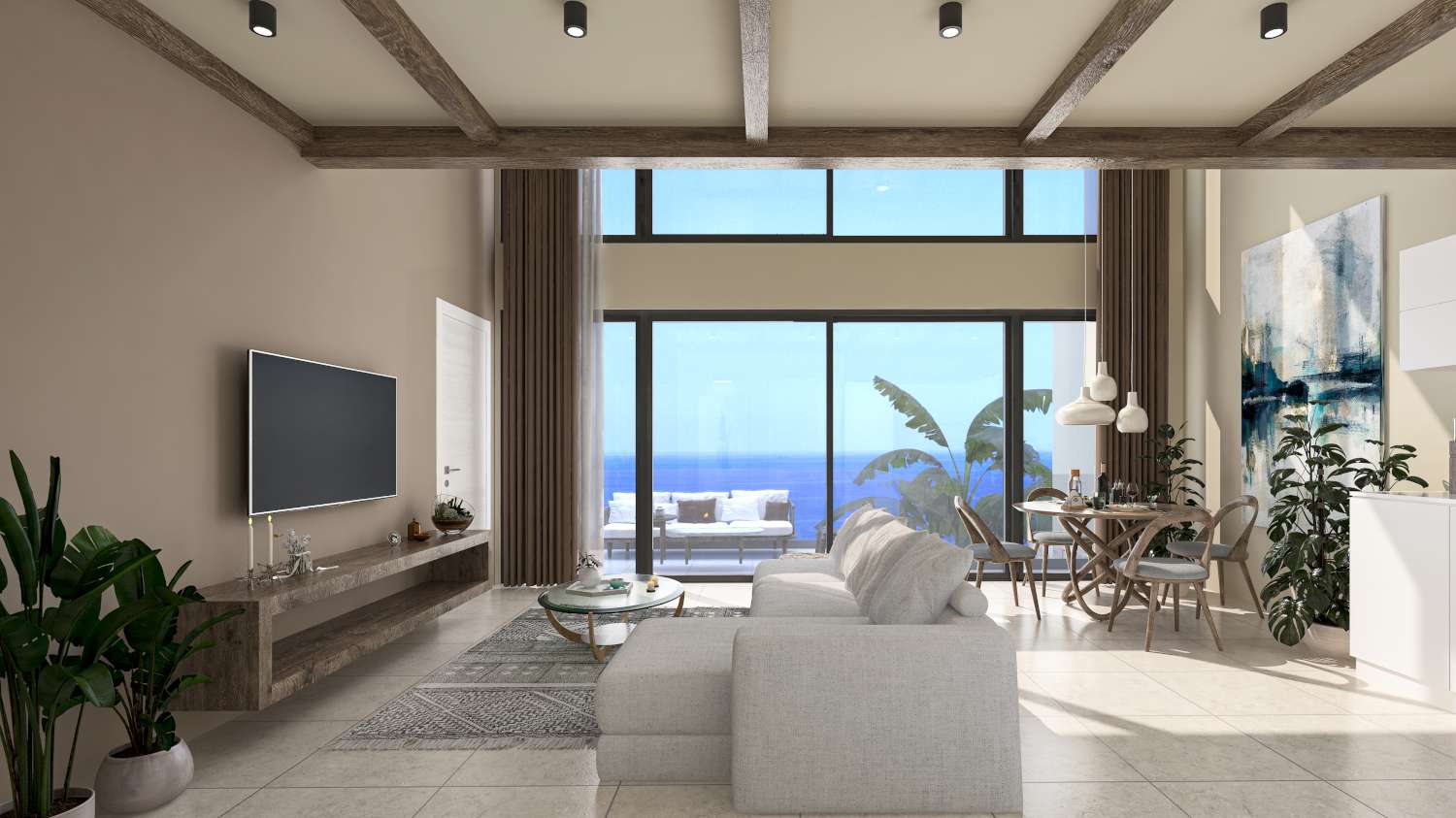 Last Two 3Bd Penthouses 115m2+15m2 & 10m2terraces 3 min walk to the beach in Tatlisu - For Sale